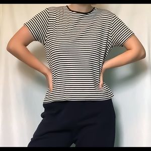 Black and white striped top